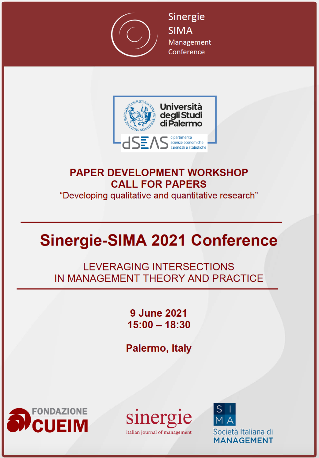 Call for SIMA 2021 conference IFSAM